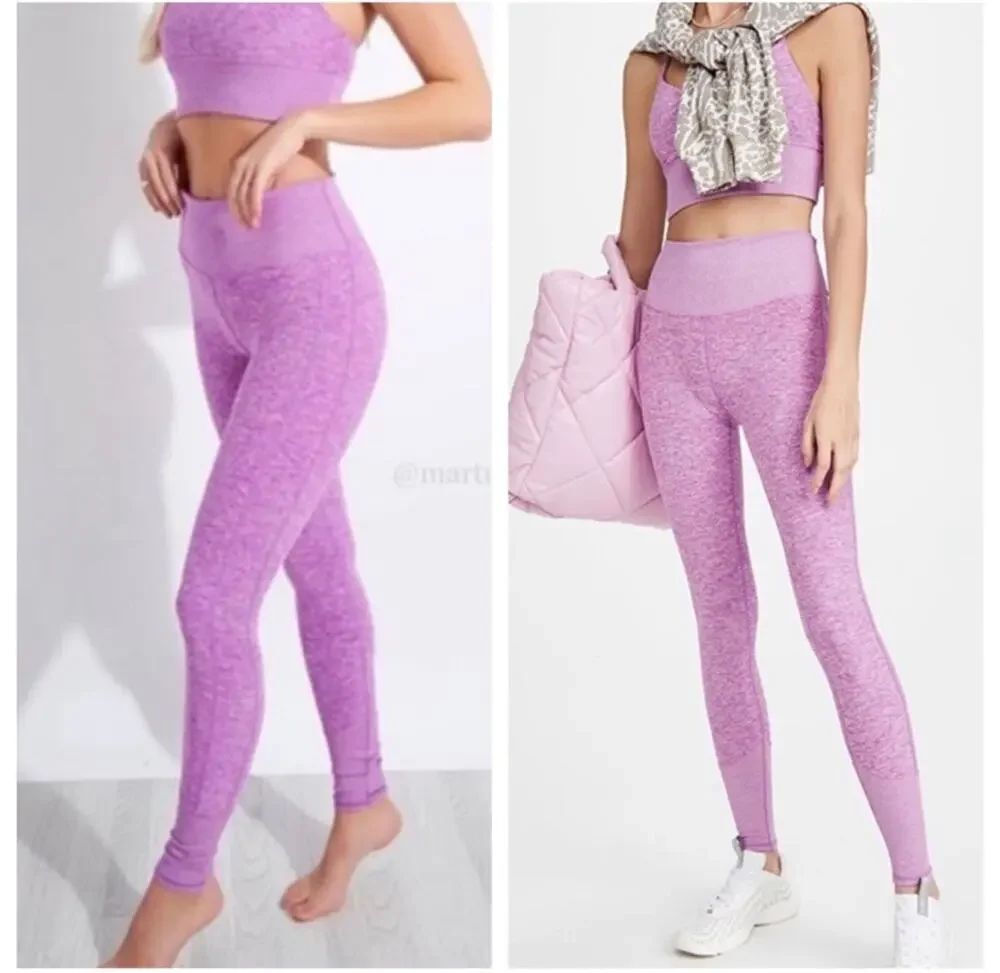 Alo Yoga High Waist Alosoft Lounge Leggings Gym - Electric Violet- Size Small